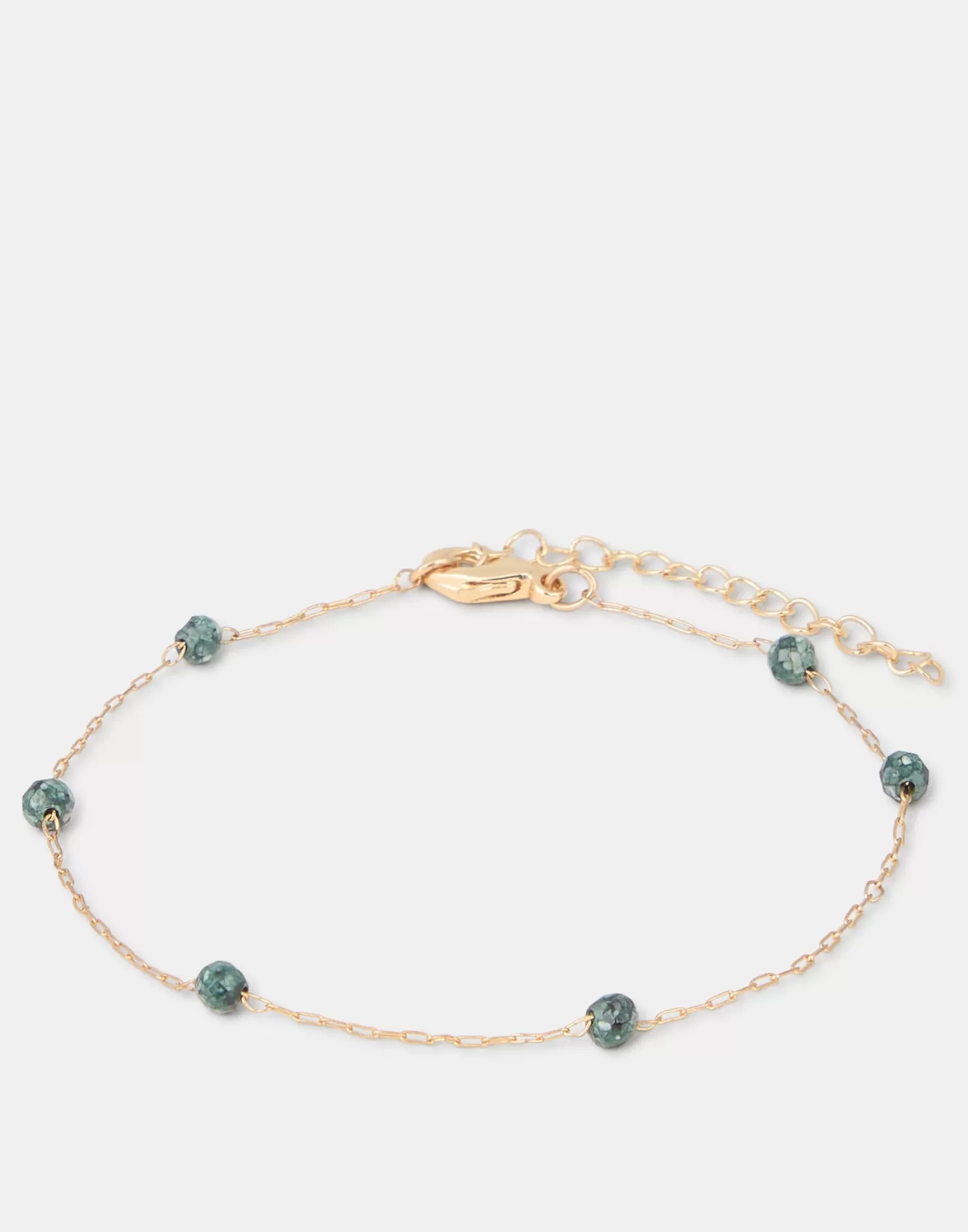Natura Selection Gold Bracelet With Color Beads