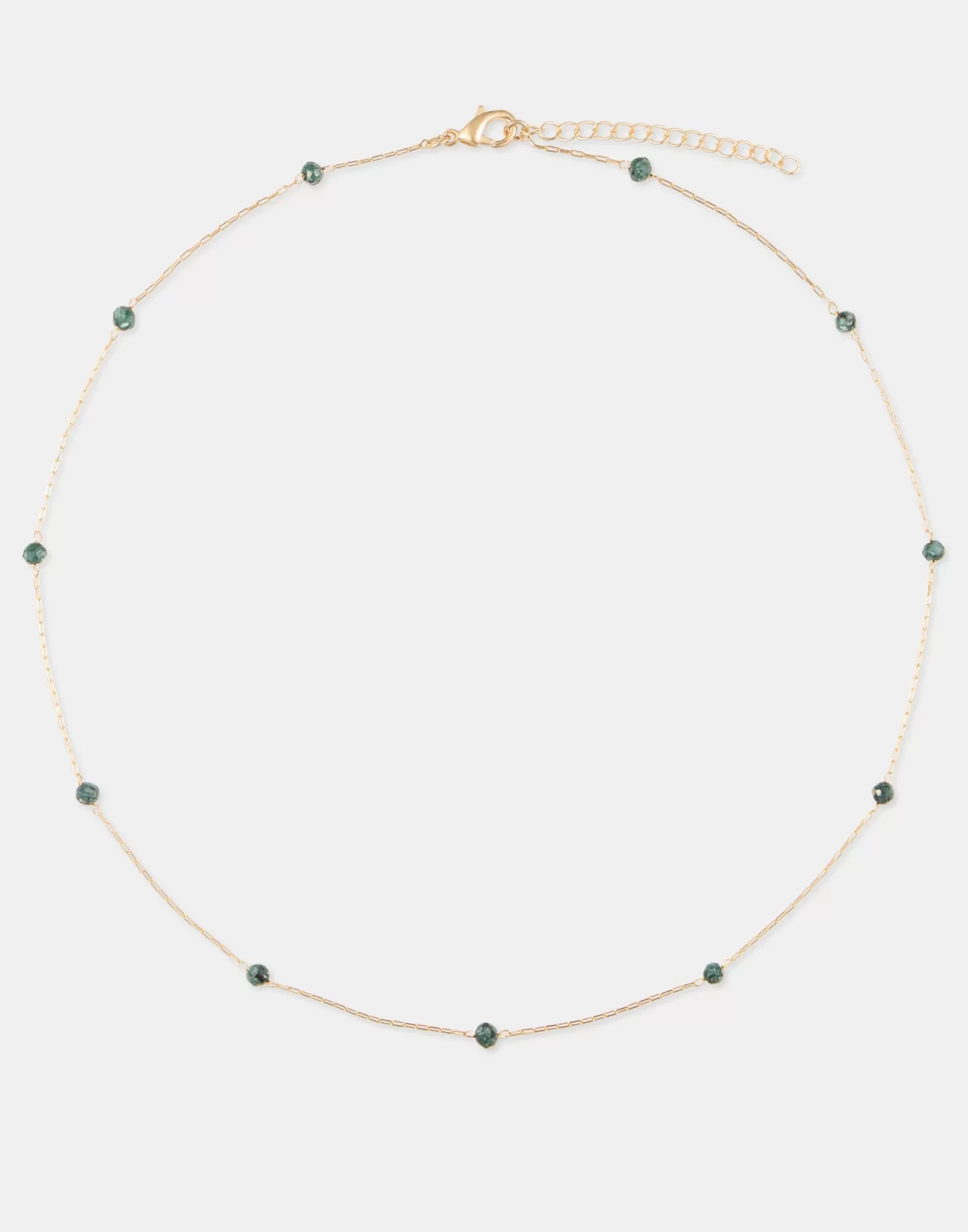 Natura Selection Gold Necklace With Color Stones